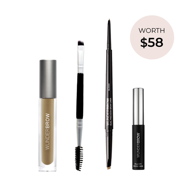 Sparse Brows Essentials Kit - Pencil, Gel & Wax l WUNDERBROW